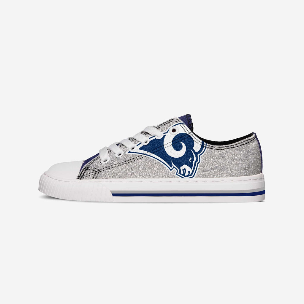FOCO Los Angeles Rams Low Top Canvas Shoe Silver Glitter L 2