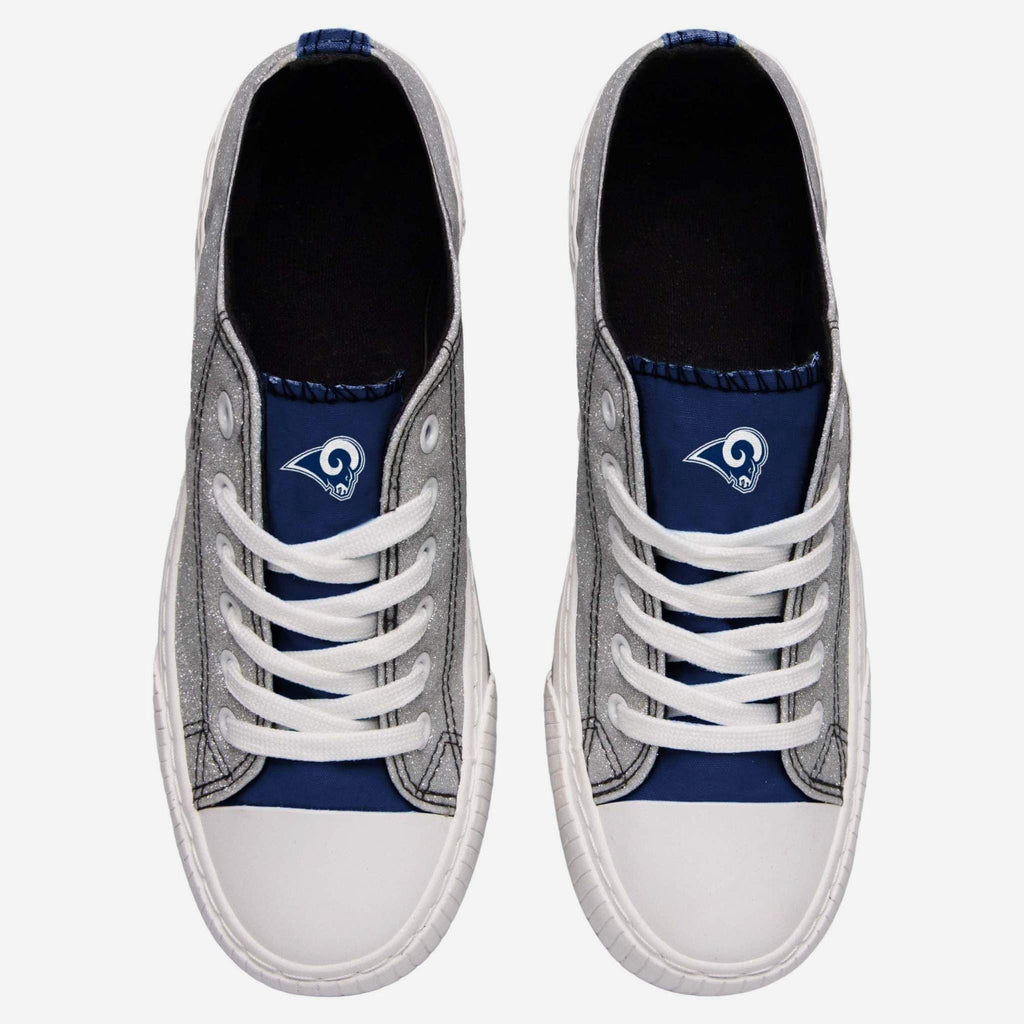 FOCO Los Angeles Rams Low Top Canvas Shoe Silver Glitter L 4