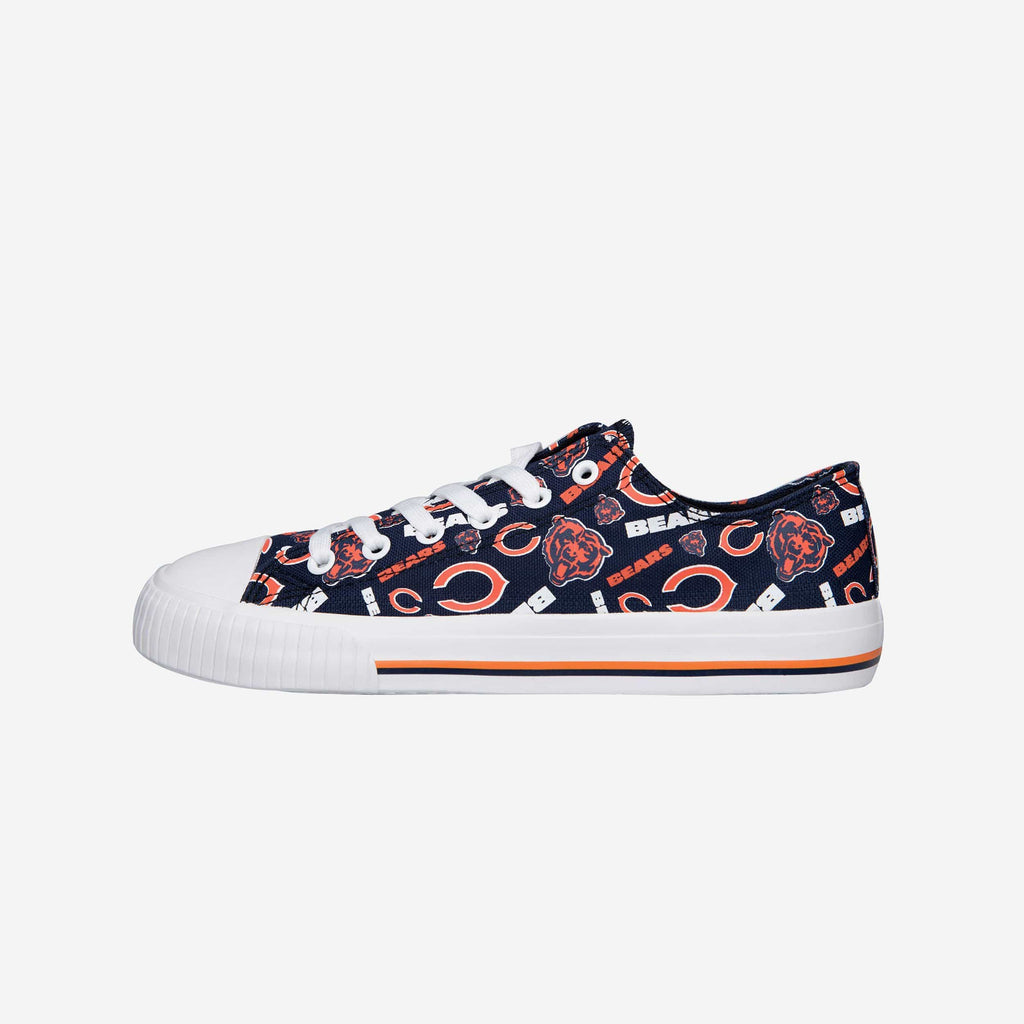 Chicago Bears Womens Low Top Repeat Print Canvas Shoe FOCO