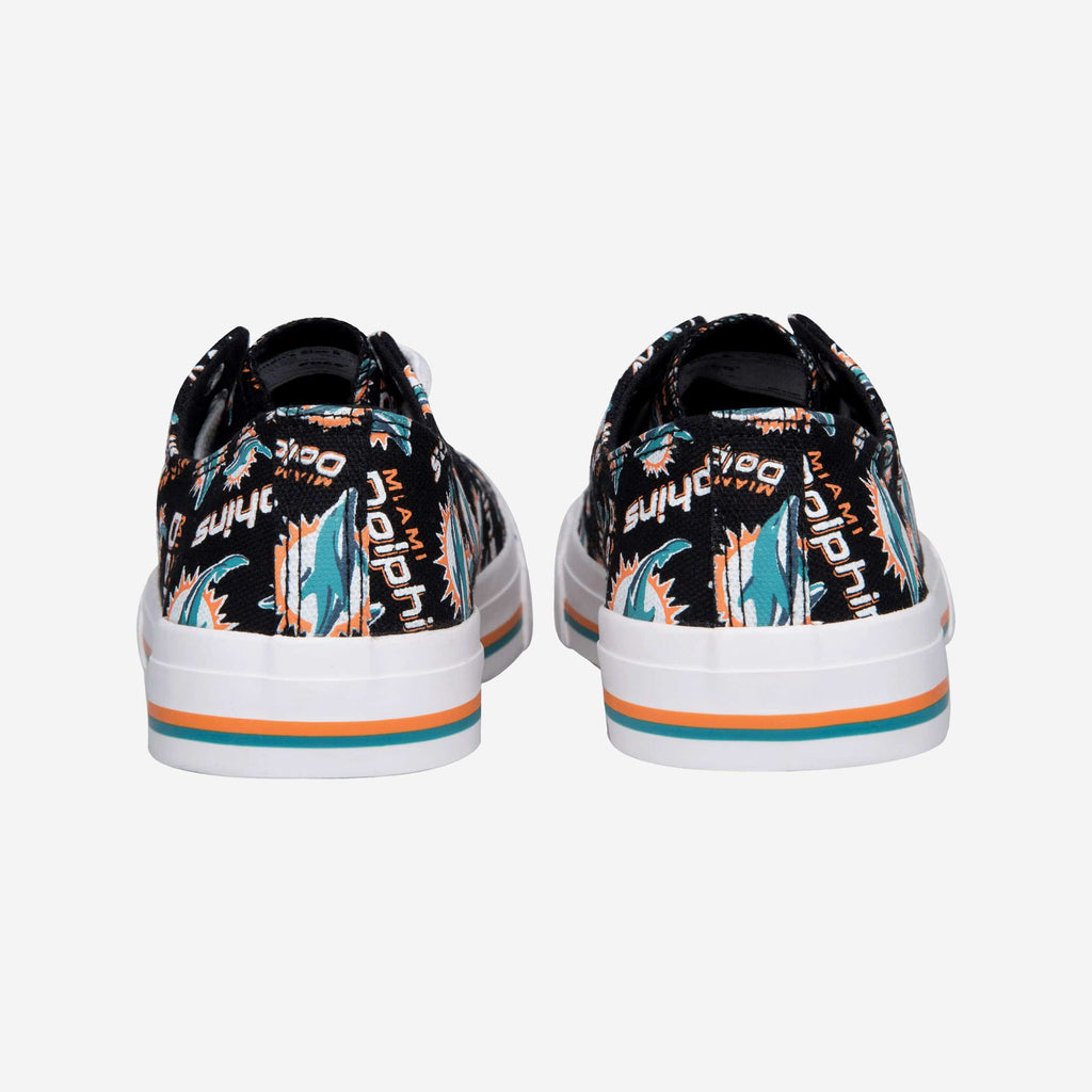 FOCO Miami Dolphins Low Top Canvas Shoe White Size L 4