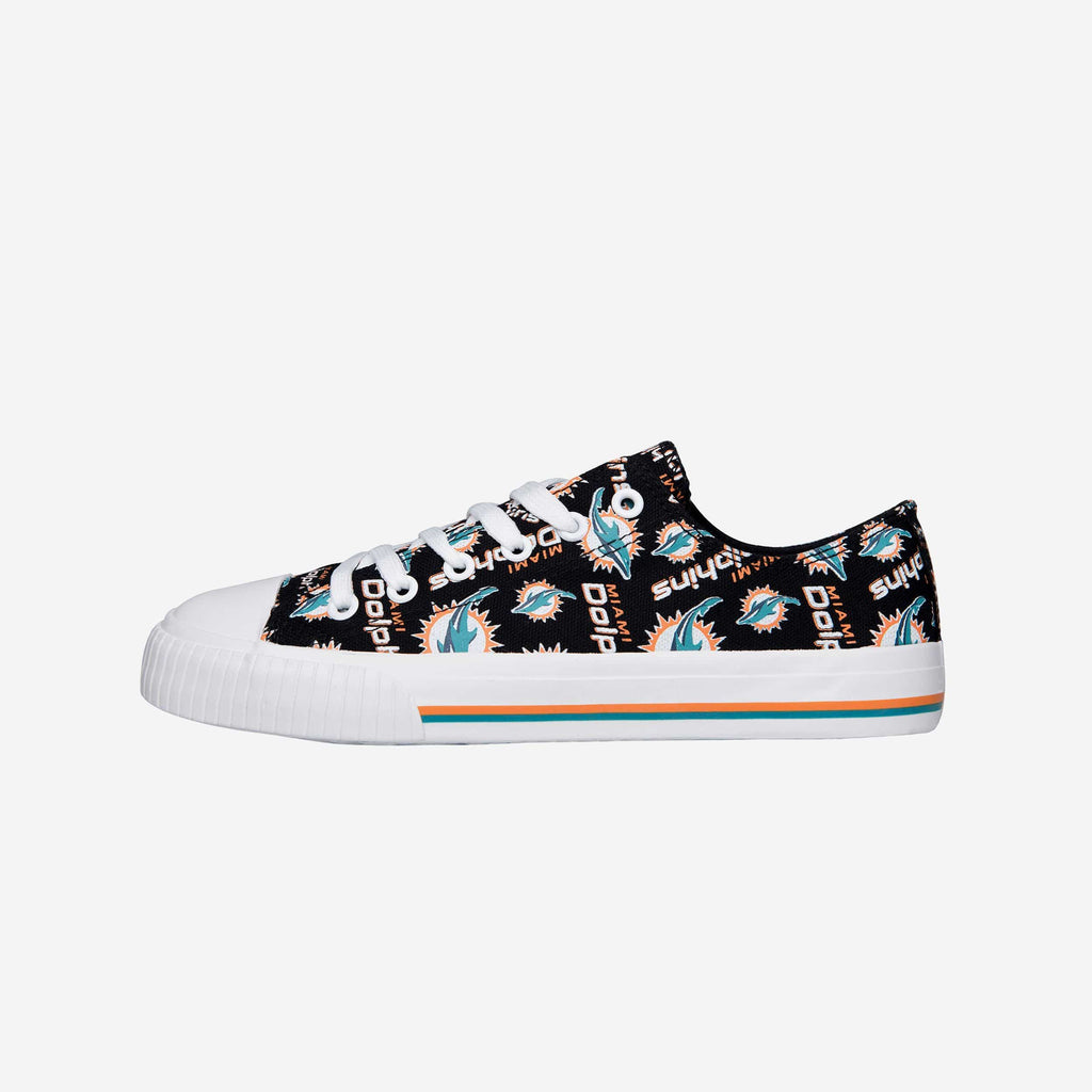FOCO Miami Dolphins Low Top Canvas Shoe White Size L 2