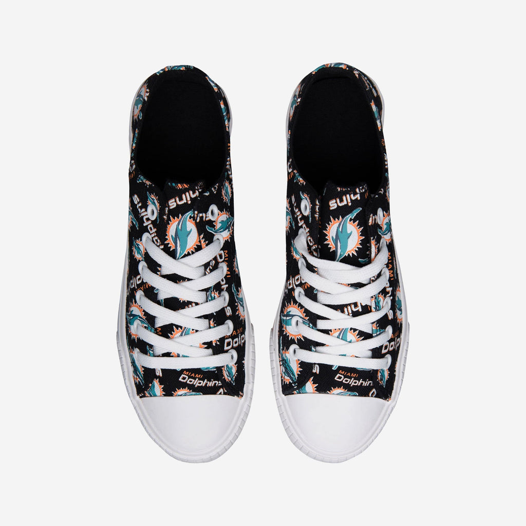 FOCO Miami Dolphins Low Top Canvas Shoe White Size L 3