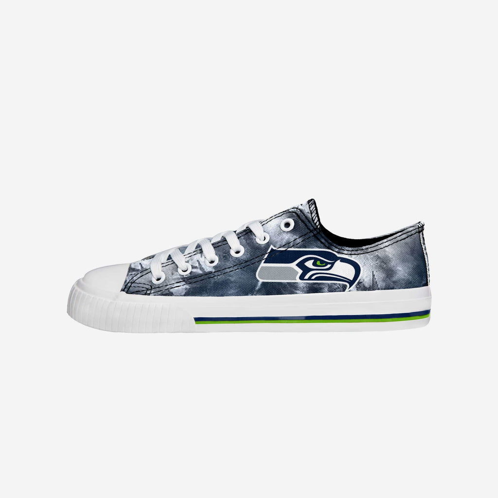 FOCO Seattle Seahawks Low Top Canvas Shoe Tie-Dye XL Women 2