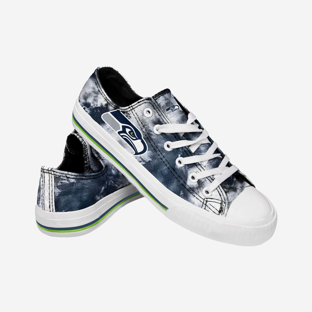 FOCO Seattle Seahawks Low Top Canvas Shoe Tie-Dye XL Women 3