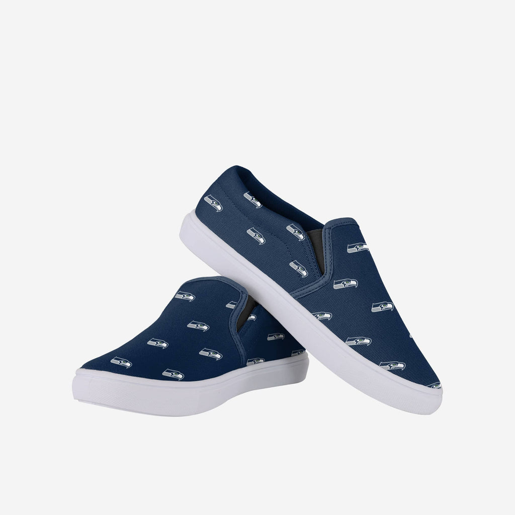 FOCO Repeat Logo Slip On Canvas Shoe Blue M Women 4