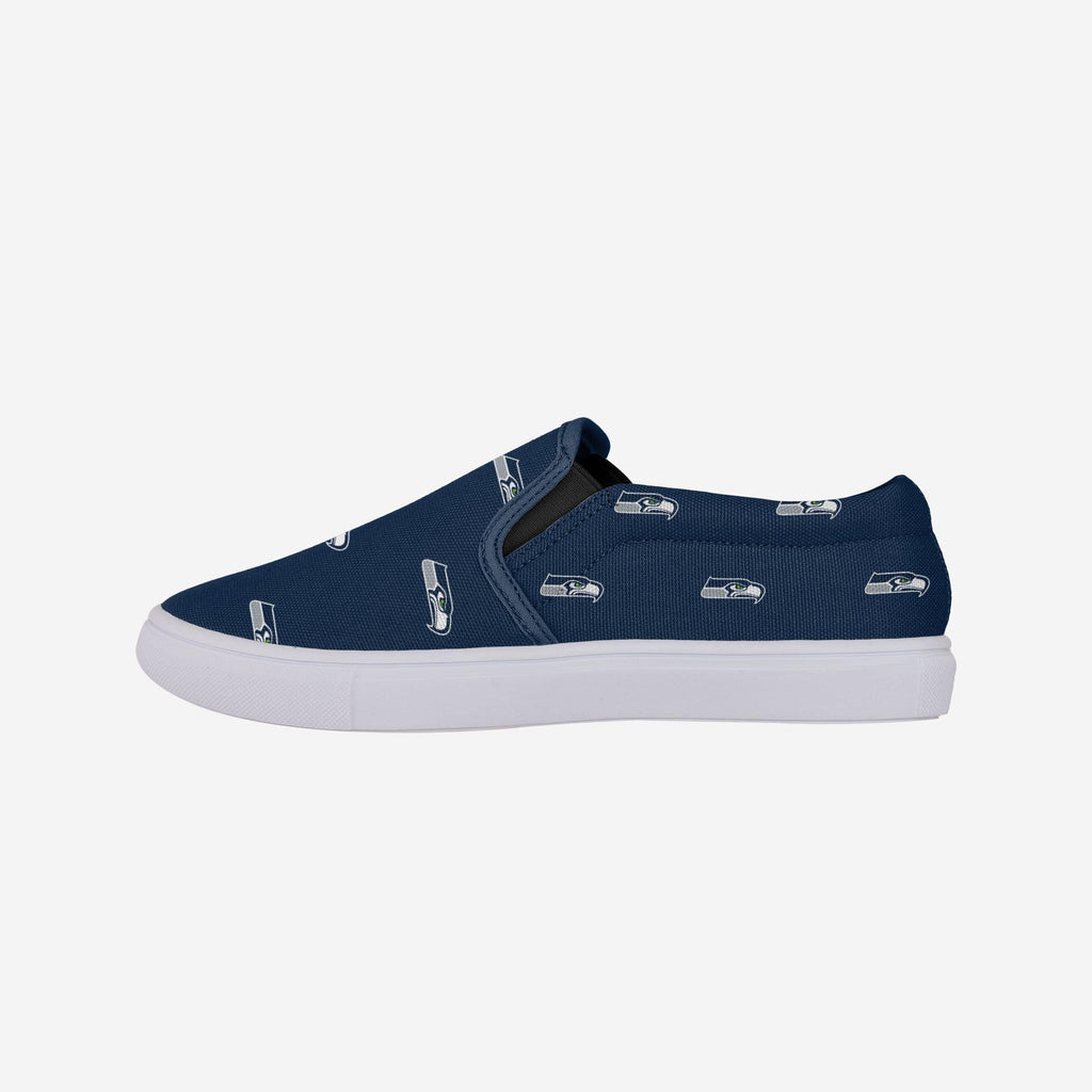 FOCO Repeat Logo Slip On Canvas Shoe Blue M Women 2