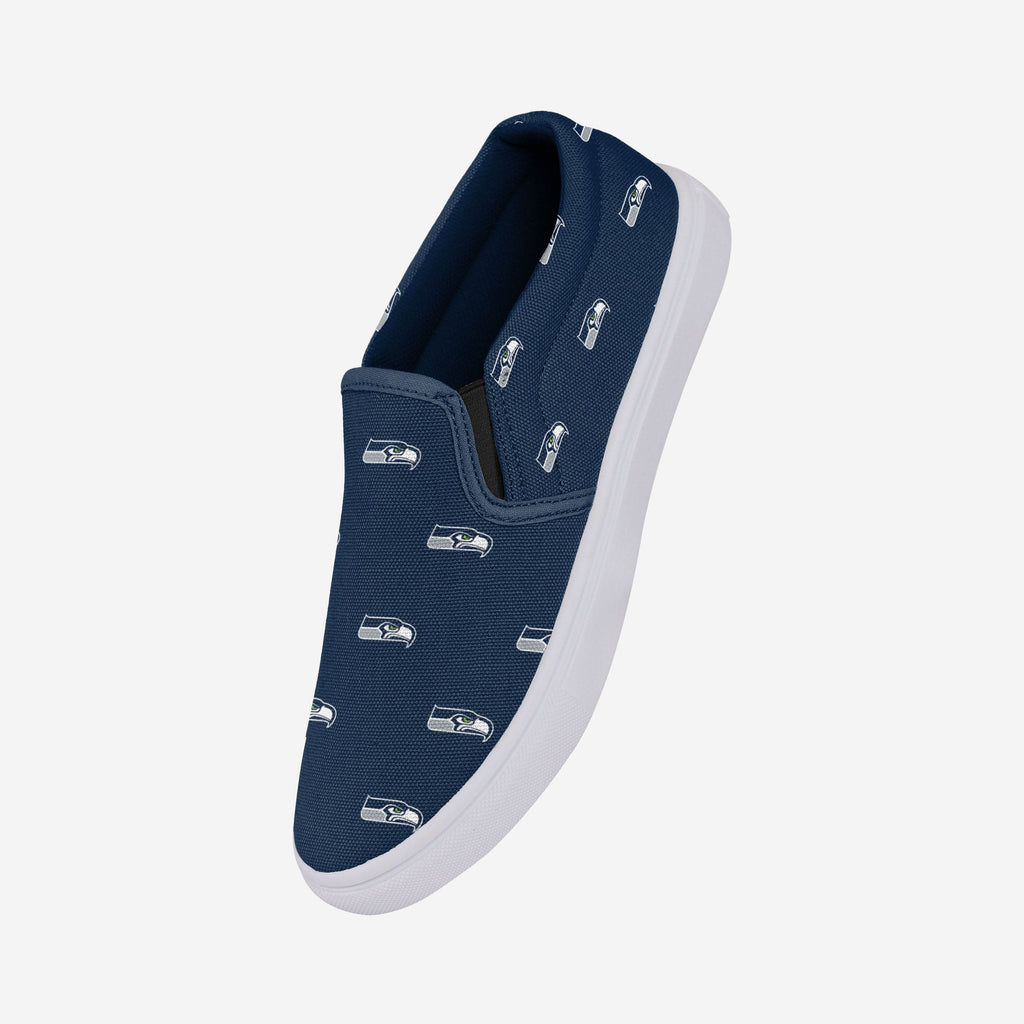 FOCO Repeat Logo Slip On Canvas Shoe Blue M Women 3