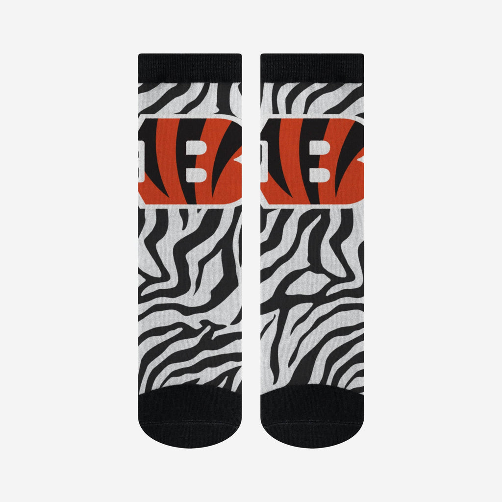 Cincinnati Bengals White Stripe Printed Socks FOCO