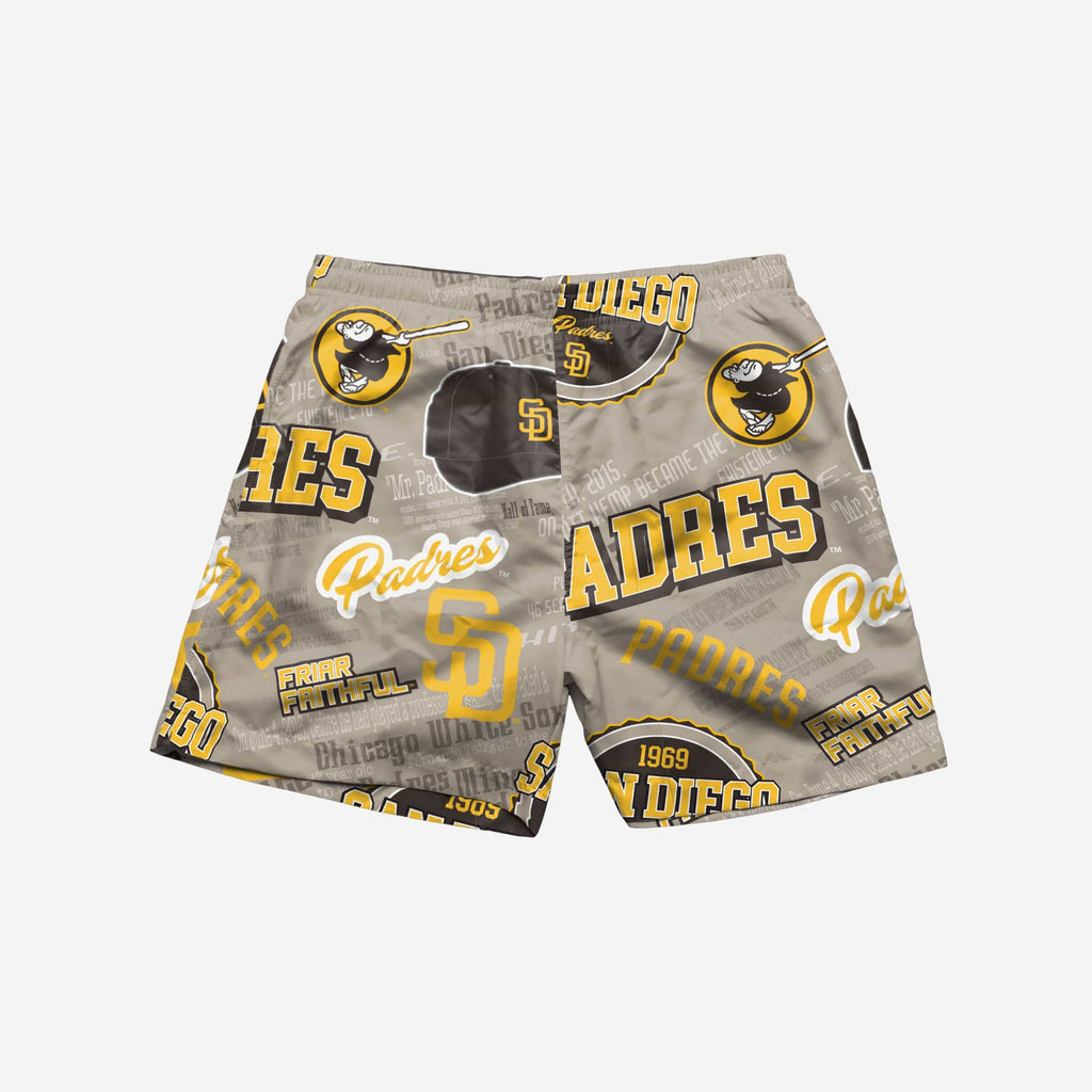 FOCO San Diego Padres Logo Rush Swim Trunks Blue L 4