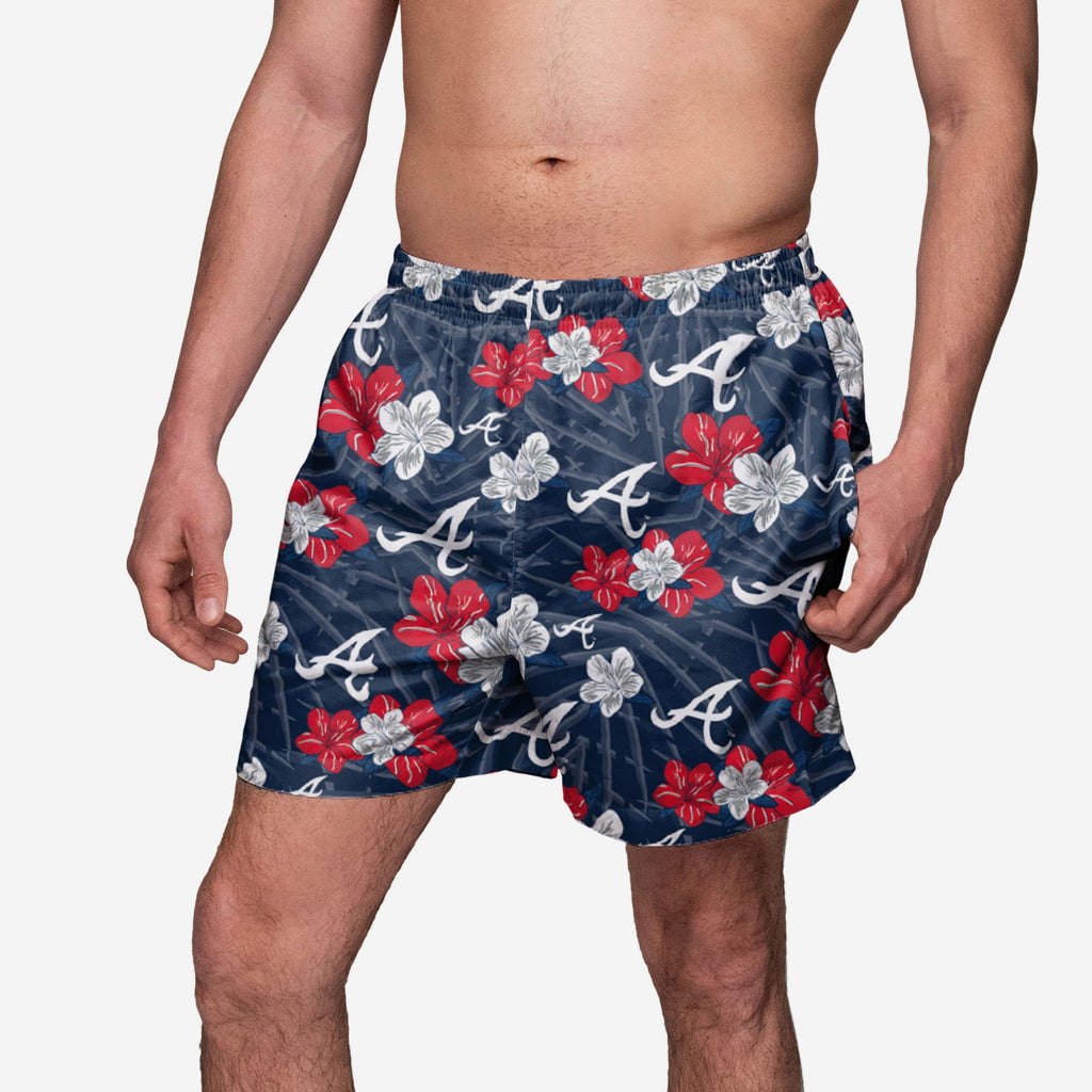 FOCO Atlanta Braves Hibiscus Swimming Trunks Multicolor XL 2