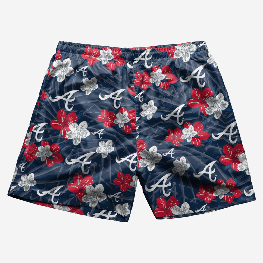 FOCO Atlanta Braves Hibiscus Swimming Trunks Multicolor XL 3