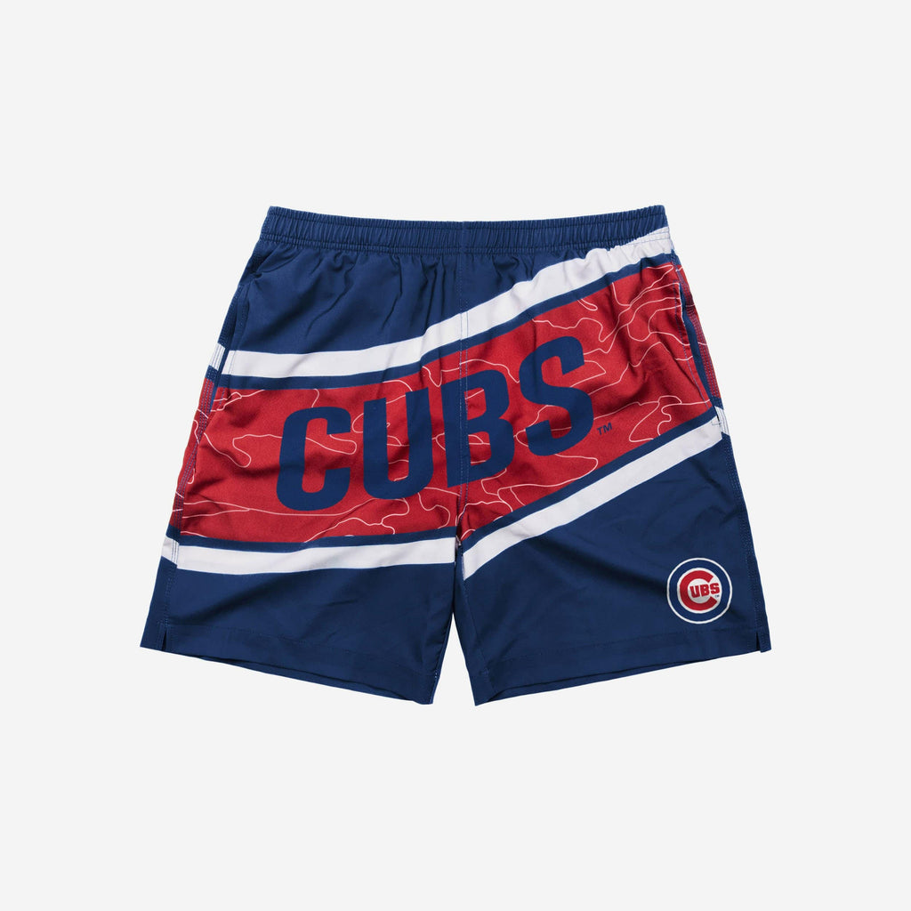 FOCO Chicago Cubs Big Wordmark Swim Trunks Navy 2XL 4