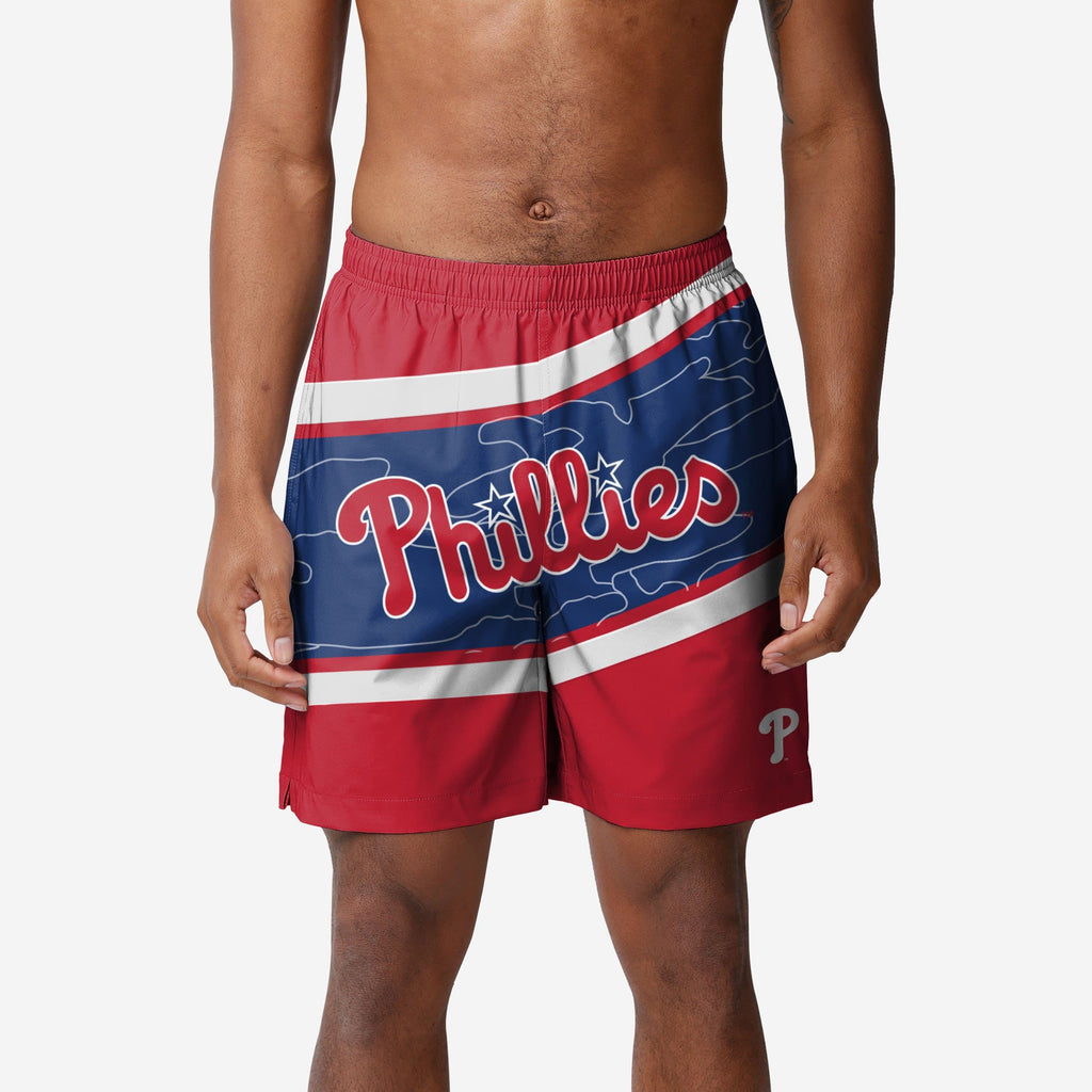 FOCO Philadelphia Phillies Big Wordmark Swim Trunks Blue L 2