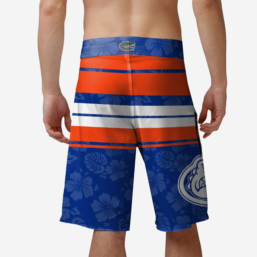 FOCO Florida Gators Hibiscus Boardwalk Stripe Boardshorts Blue XL 3