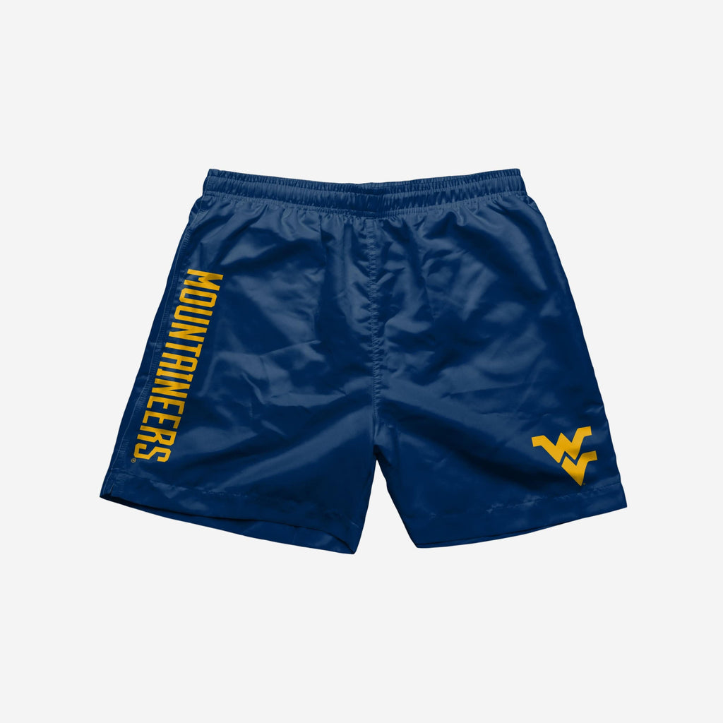 FOCO West Virginia Mountaineers Solid Wordmark Swimming Trunks Navy XL 4