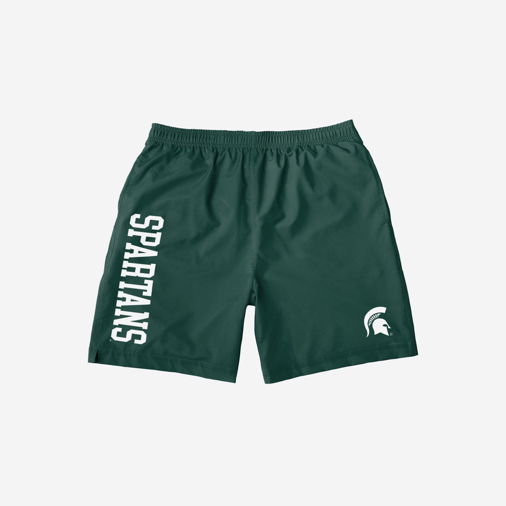 FOCO Michigan State Spartans Solid Wordmark Traditional Swimming Trunks Green/M 4