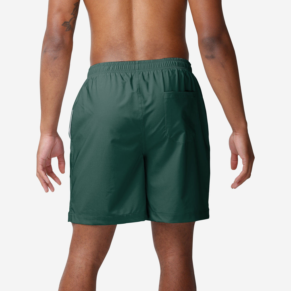 FOCO Michigan State Spartans Solid Wordmark Traditional Swimming Trunks Green/M 3