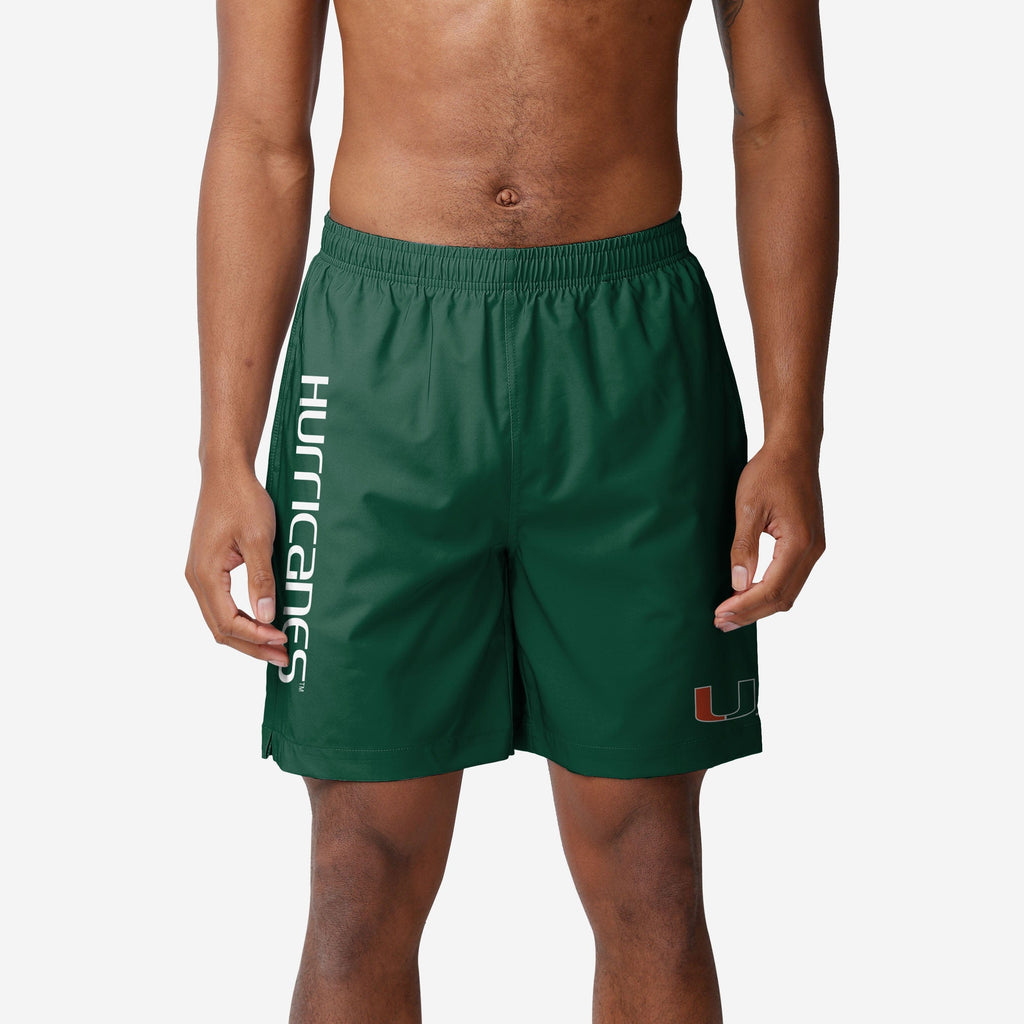 FOCO Miami Hurricanes Solid Wordmark Traditional Badehose - 2XL - Herren 2
