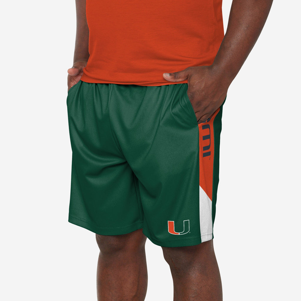Miami Hurricanes Side Stripe Training Shorts FOCO