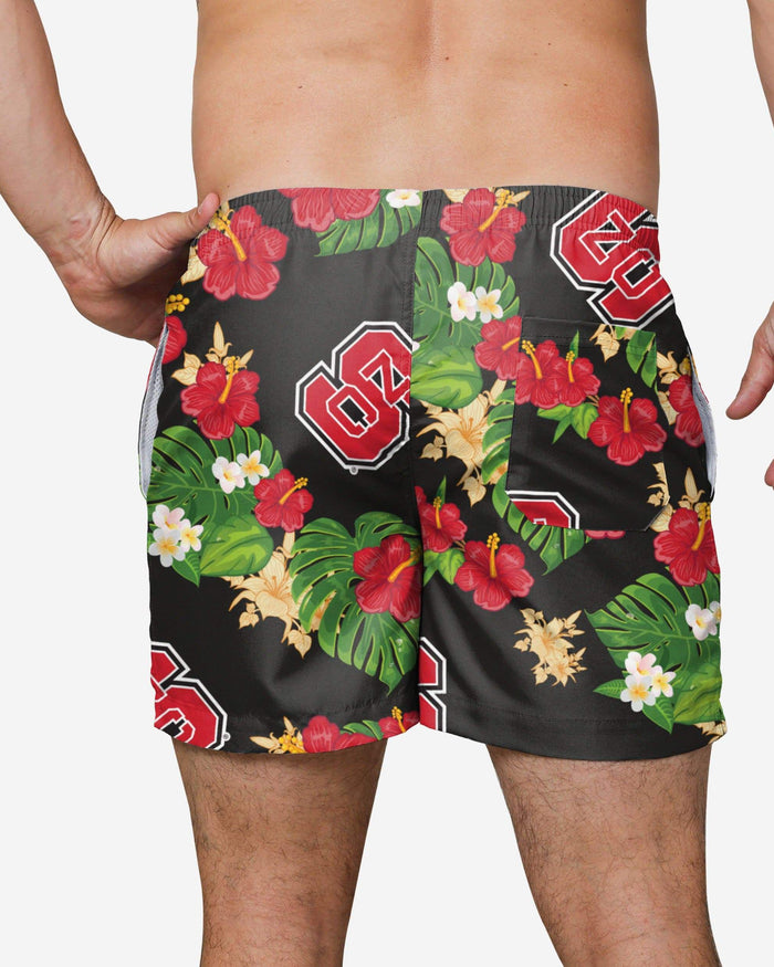 NC State Wolfpack Floral Swimming Trunks FOCO - FOCO.com