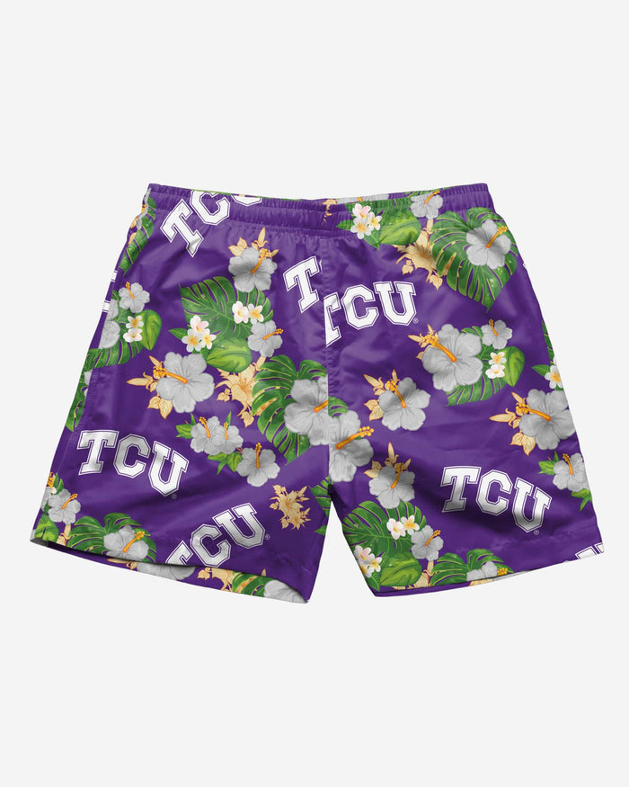 TCU Horned Frogs Floral Swimming Trunks FOCO - FOCO.com