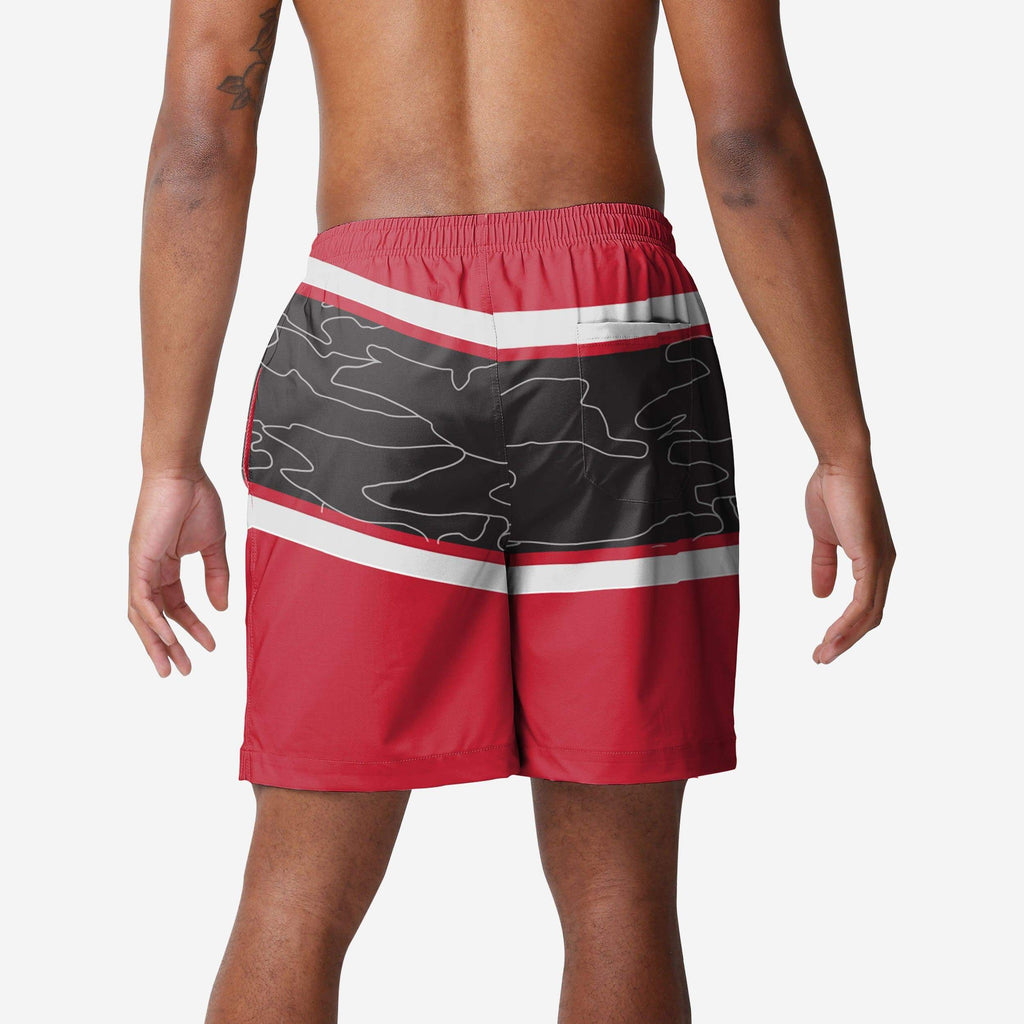 FOCO Wisconsin Badgers Big Wordmark Badehose 3