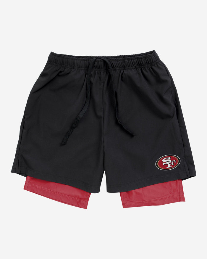 San Francisco 49ers Black Team Color Lining Shorts FOCO - FOCO.com