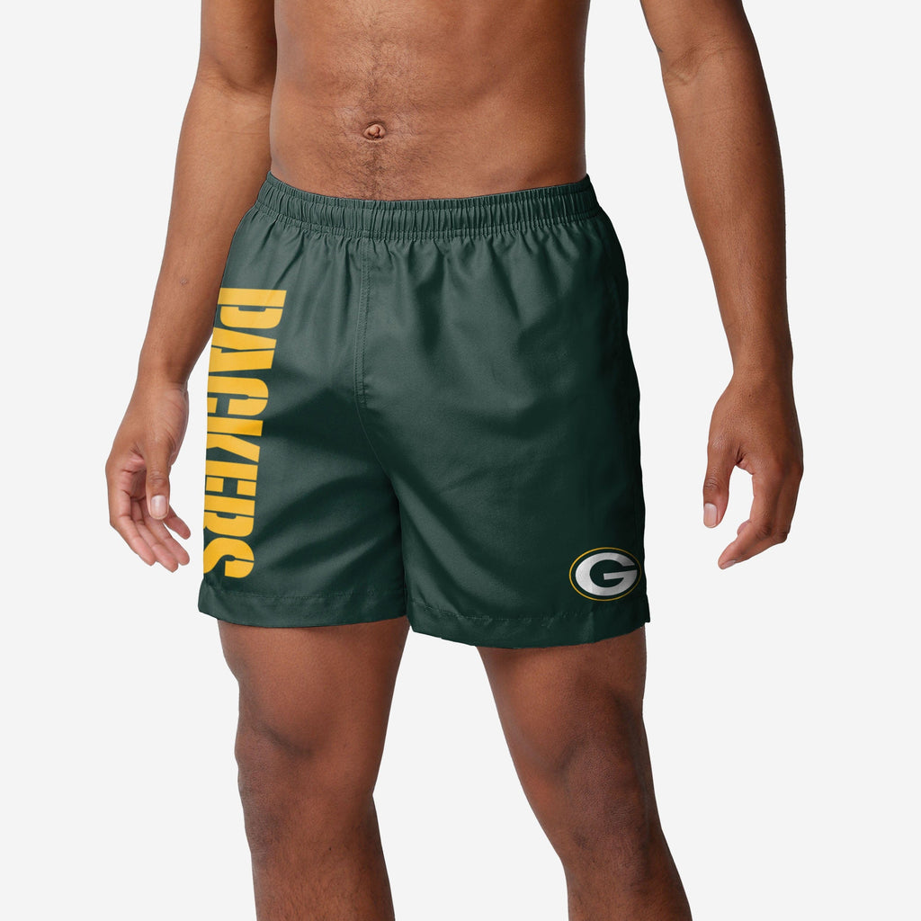 FOCO Green Bay Packers Solid Wordmark Badehose - L - Herren 2