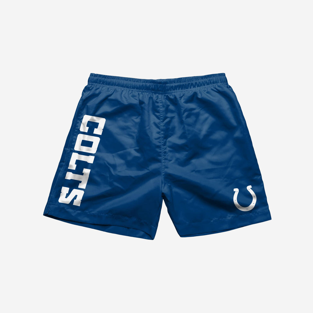 FOCO Indianapolis Colts Solid Wordmark Swimming Trunks Blue XL 4