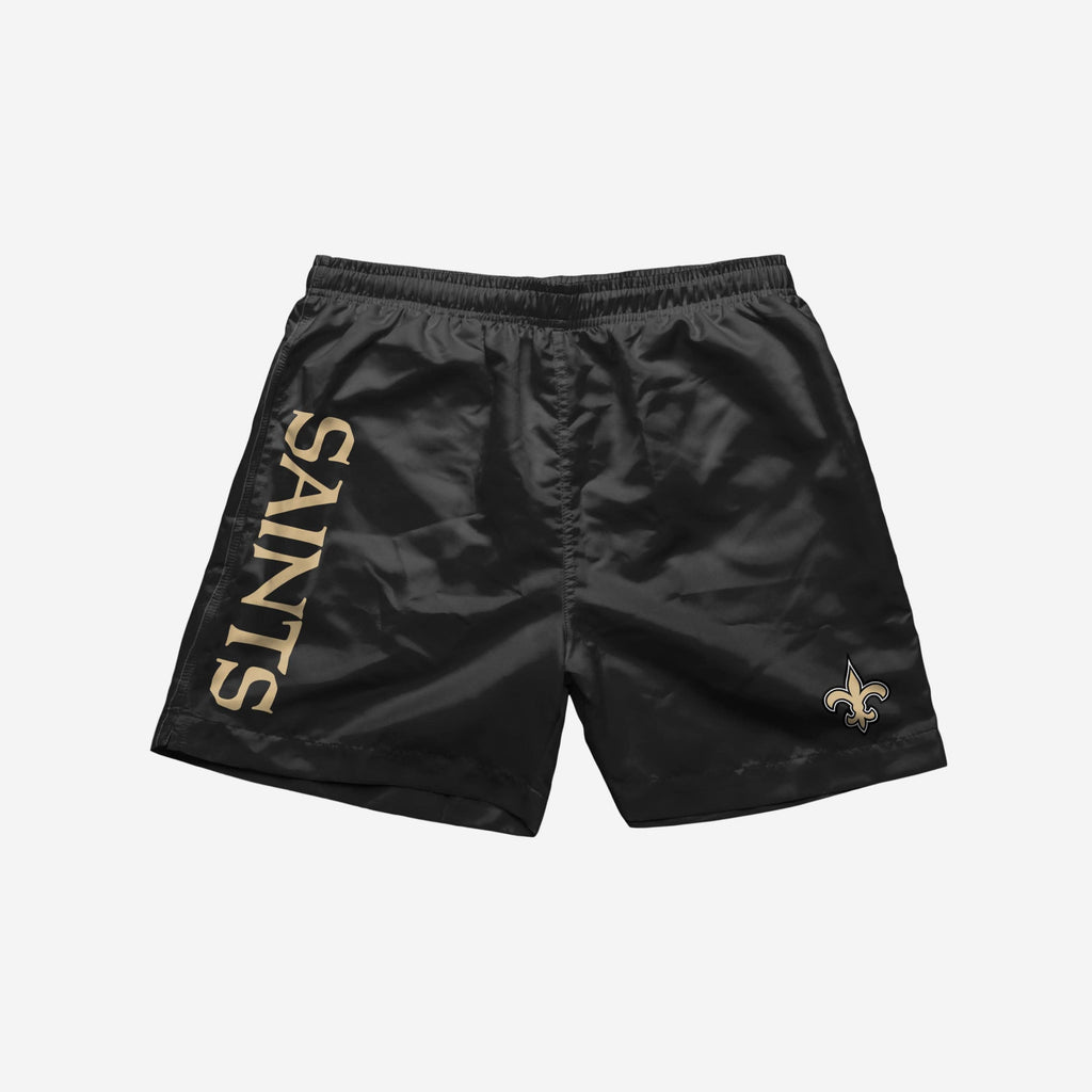 FOCO New Orleans Saints Solid Wordmark Swimming Trunks Black 2XL 4