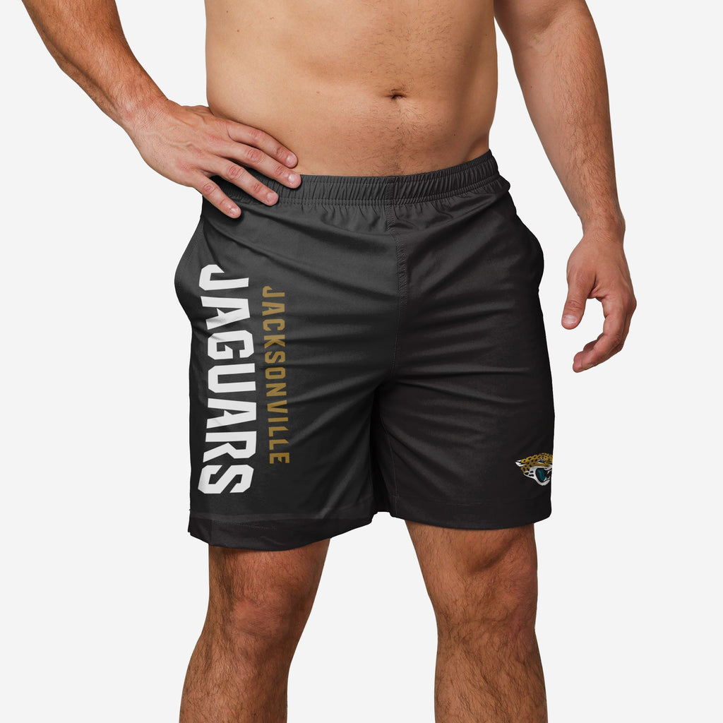 FOCO Jacksonville Jaguars Solid Wordmark Traditional Swimming Trunks Teal XL 2