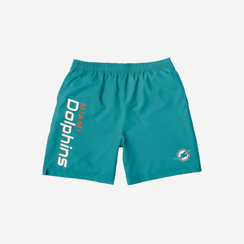 FOCO Miami Dolphins Solid Wordmark Traditional Swimming Trunks Navy/2XL 4