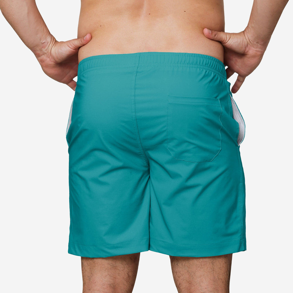 FOCO Miami Dolphins Solid Wordmark Traditional Swimming Trunks Navy/2XL 3