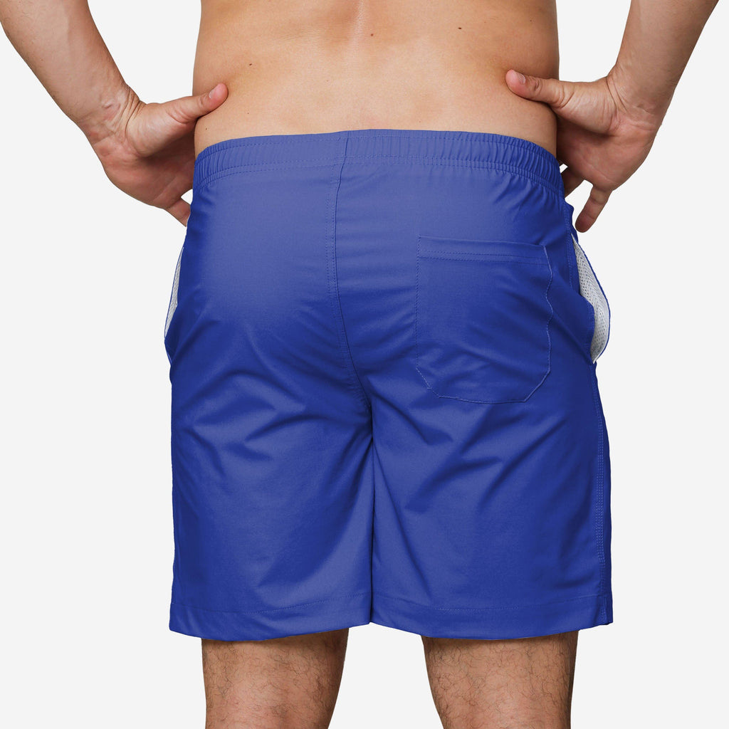FOCO Los Angeles Rams Solid Wordmark Traditional Swimming Trunks Blue M Men 3