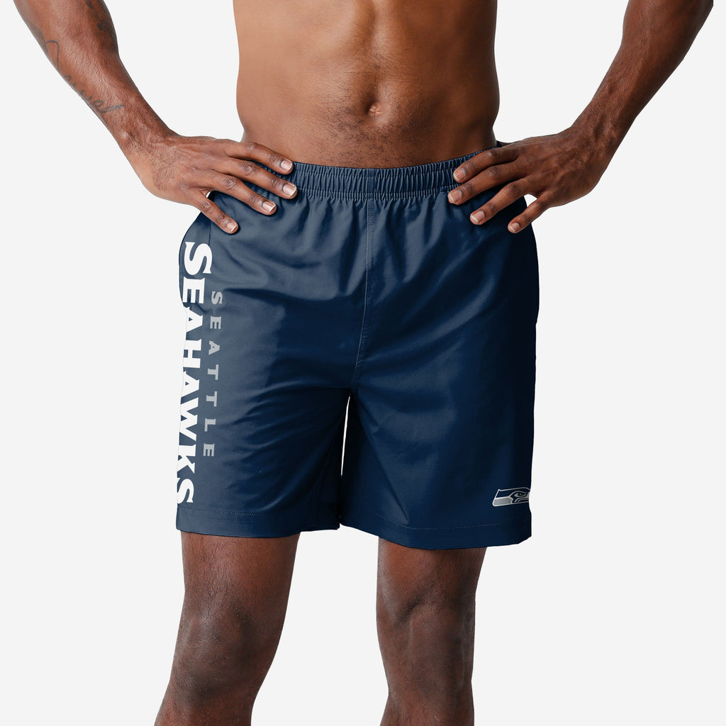 FOCO Seattle Seahawks Solid Wordmark Traditional Badehose - XL - Herren 2