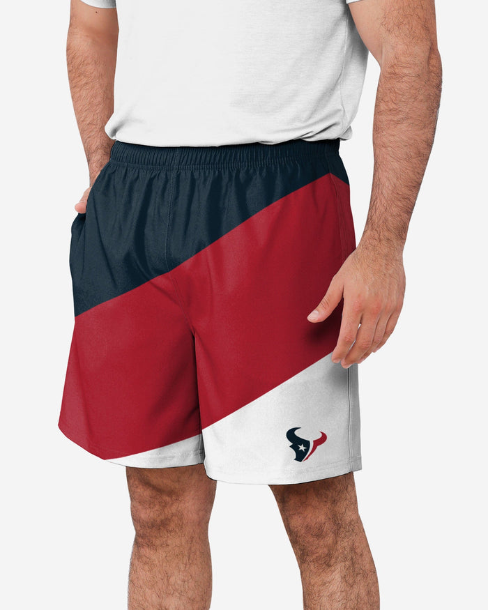 Houston Texans Colorblock Double Down Liner Training Shorts FOCO S - FOCO.com