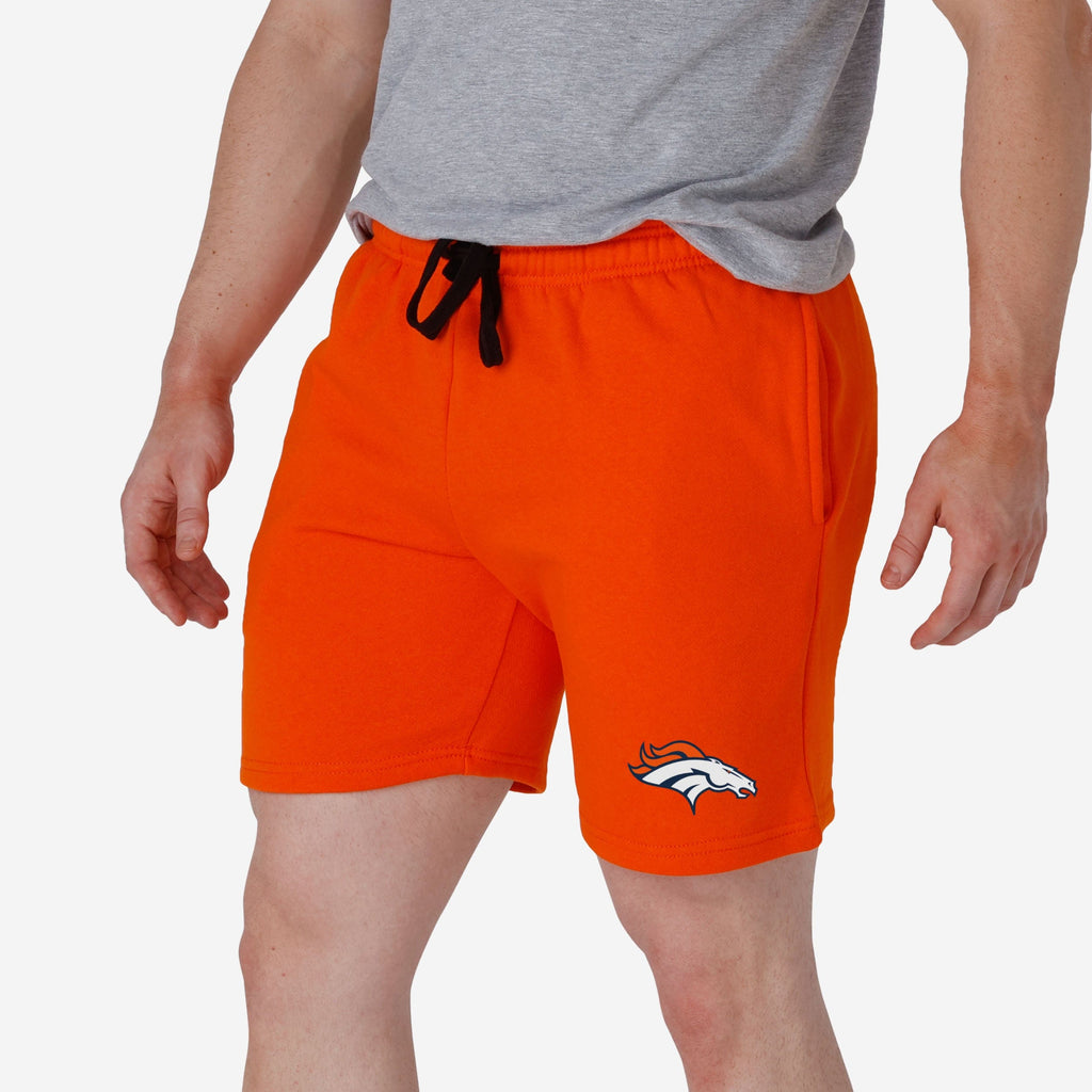 FOCO Denver Broncos Solid Fleece Shorts Navy 2XL 2