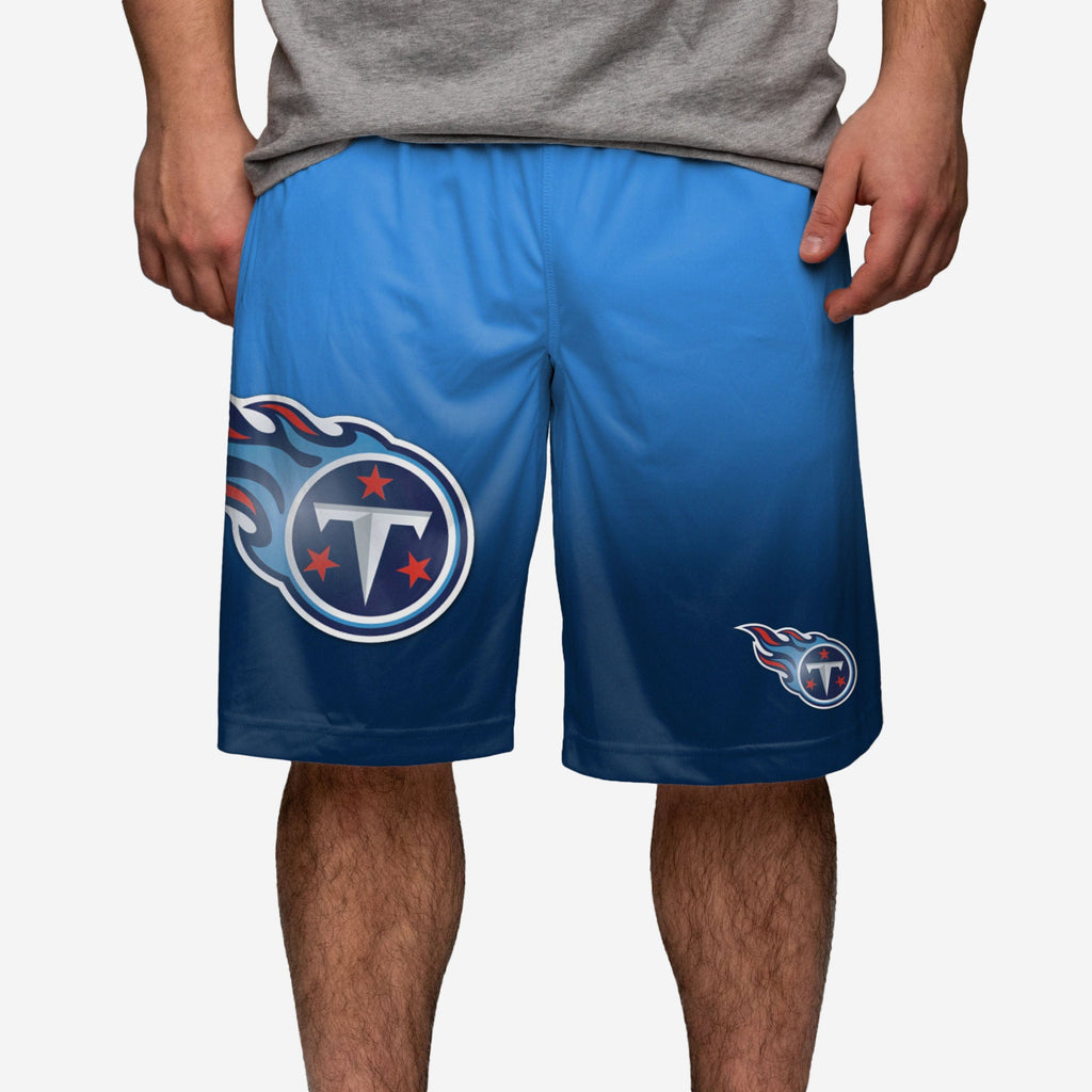FOCO Tennessee Titans Gradient Big Logo Training Shorts Navy/M 2
