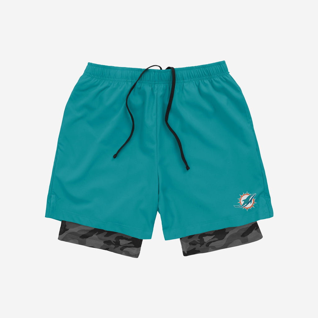 FOCO Miami Dolphins Team Color Camo Liner Shorts - M - Herren 4