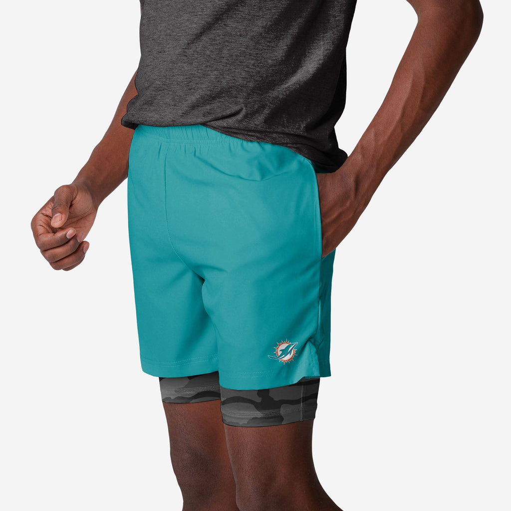 FOCO Miami Dolphins Team Color Camo Liner Shorts - M - Herren 2