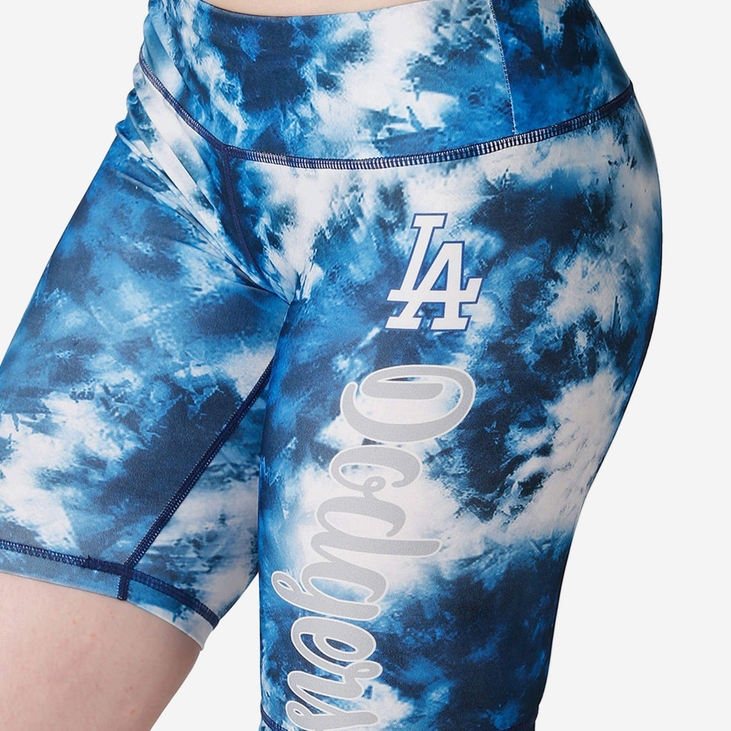 FOCO Los Angeles Dodgers Tie-Dye Bike Shorts Blue XL 4