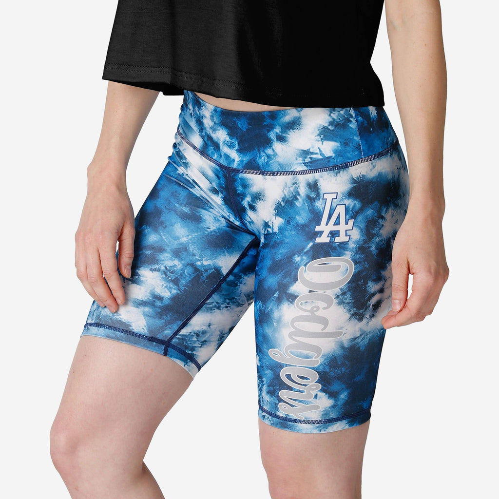 FOCO Los Angeles Dodgers Tie-Dye Bike Shorts Blue XL 2