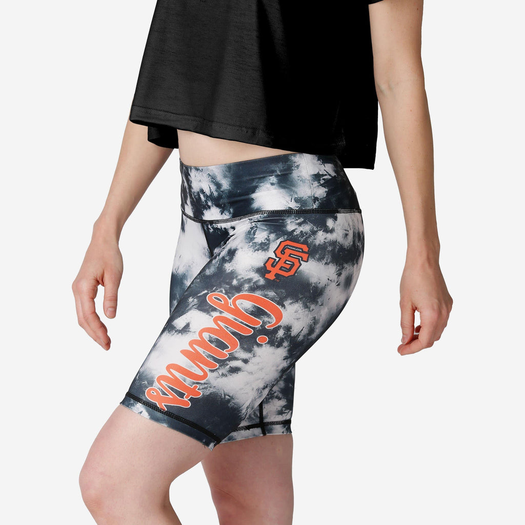 FOCO San Francisco Giants Tie-Dye Bike Shorts Women Large 2