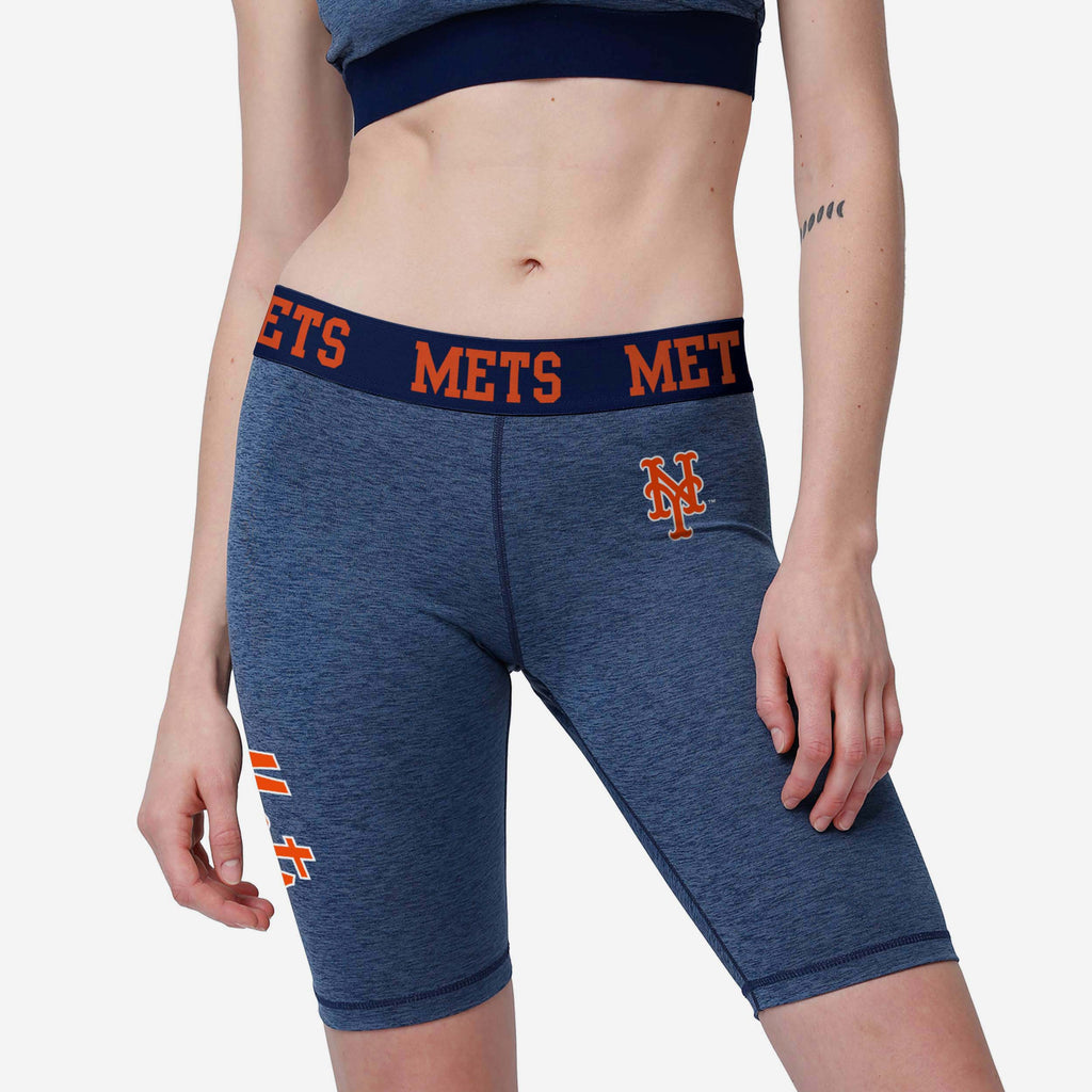 New York Mets Womens Team Color Static Bike Shorts FOCO S - FOCO.com