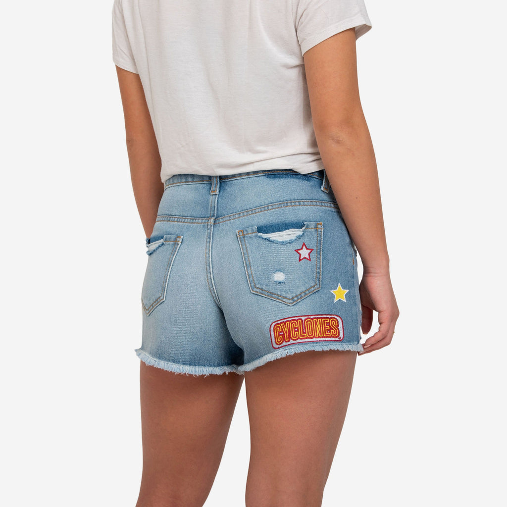 FOCO Iowa State Cyclones Team Logo Denim Shorts Size 2 3