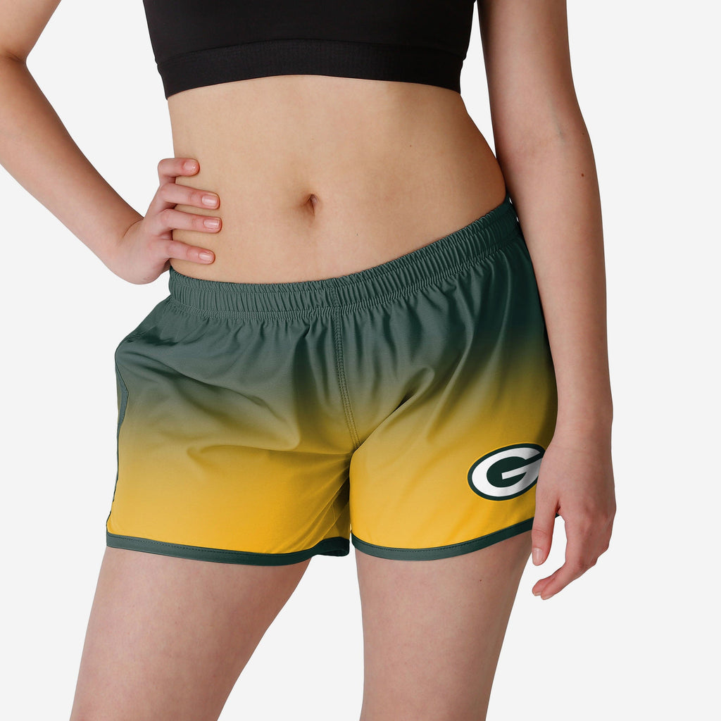 FOCO Green Bay Packers Gradient Running Shorts 2XL 2