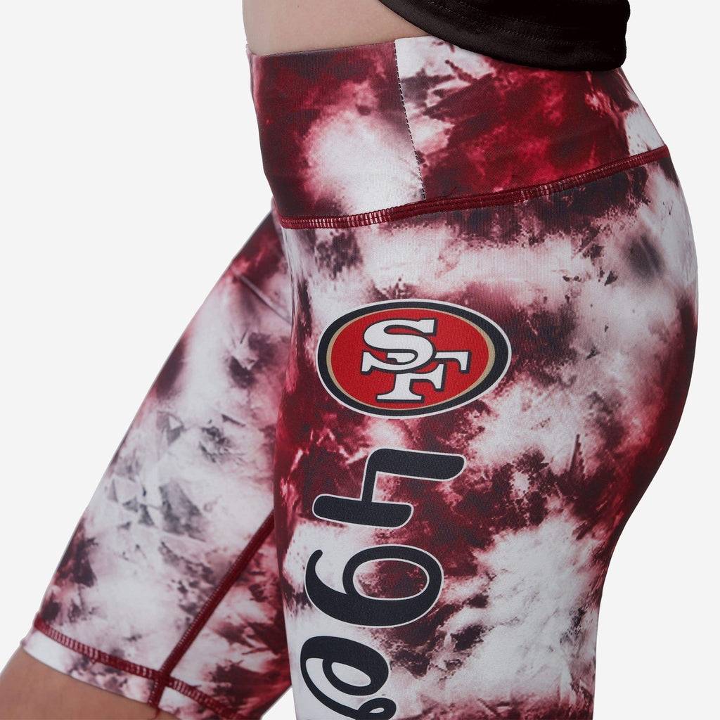 FOCO San Francisco 49ers Tie-Dye Bike Shorts Red/Gold M 4