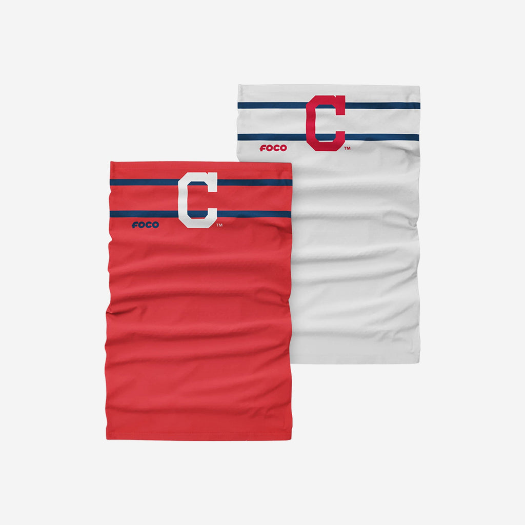 FOCO Cleveland Guardians Gestickte 2er Pack Schlauchschal - Unisex 3