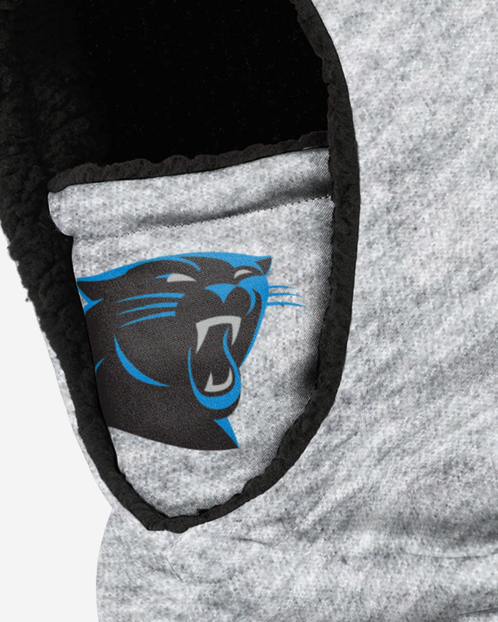 Carolina Panthers Heather Grey Big Logo Hooded Gaiter FOCO - FOCO.com
