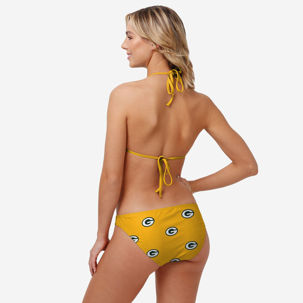 FOCO Green Bay Packers Bas de Bikini Femme Mini Print - L 4